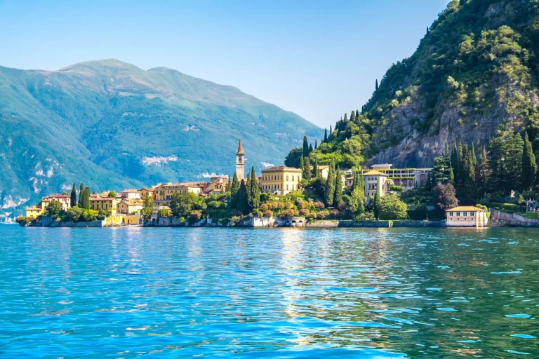 Varenna the one of town in lake como, Italy